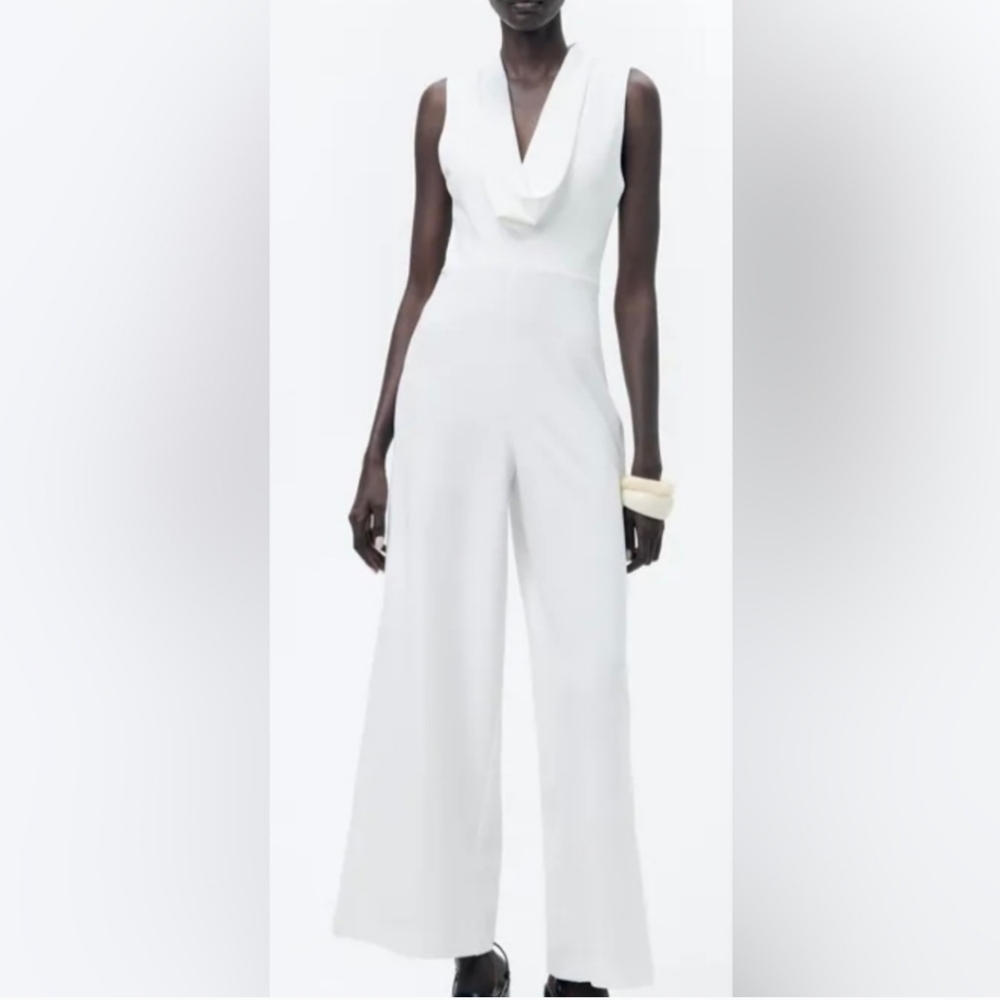 Zara White Jumpsuit